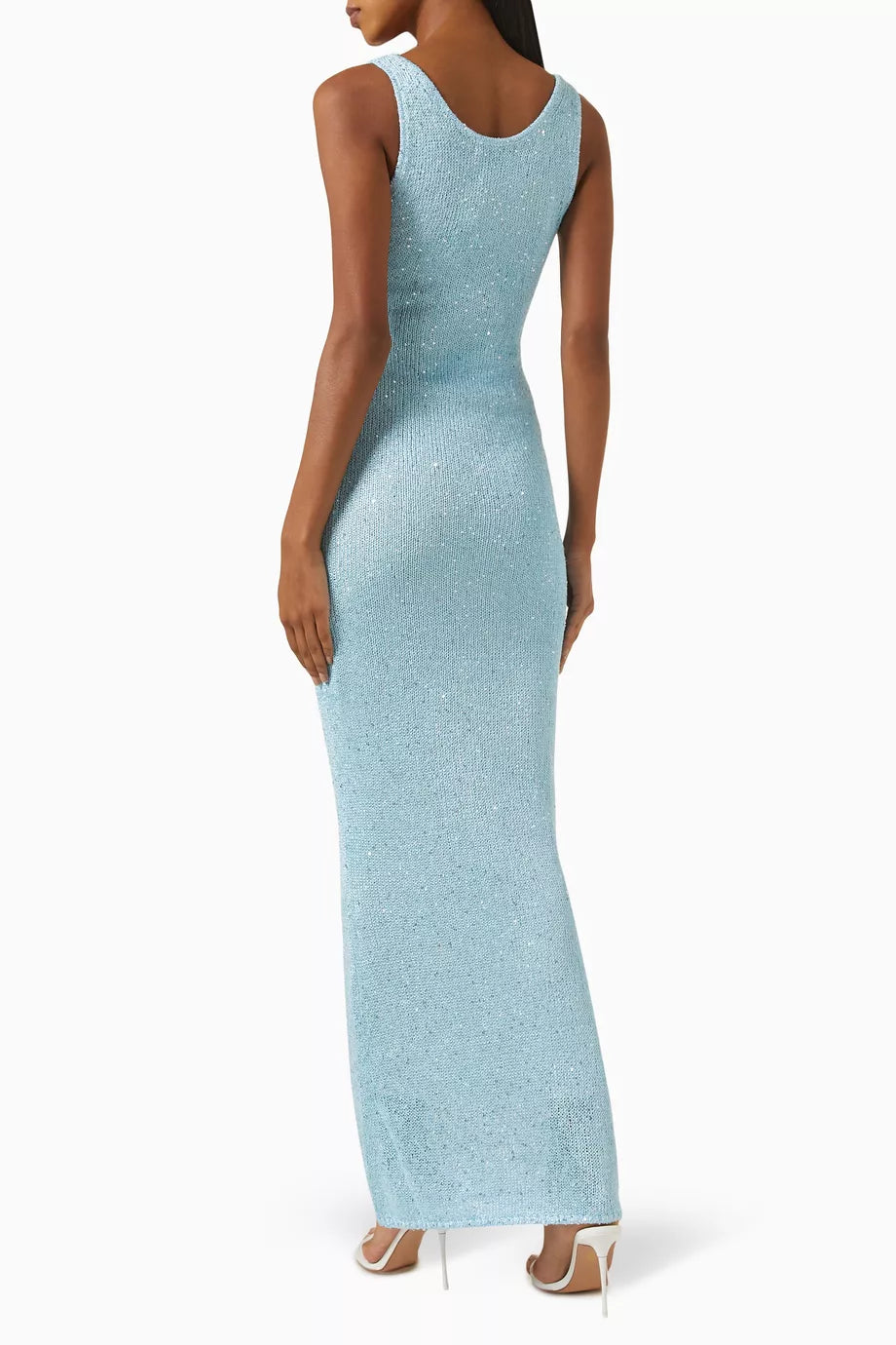 Valenzora | Sequin Detail Maxi Dress Light Blue