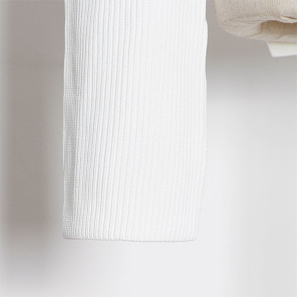Knit top with round neck