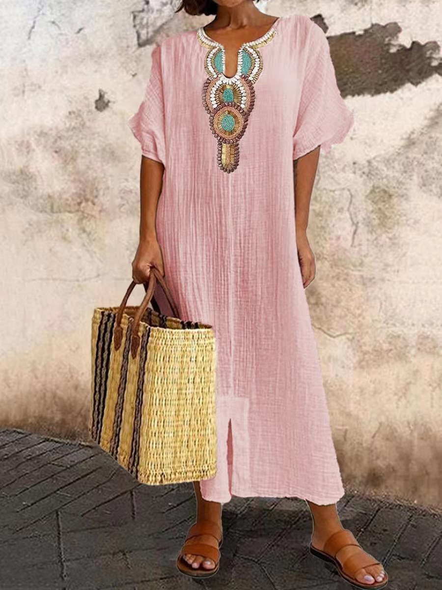 Valenzora | Kaftan Dress with Ethnic Accents