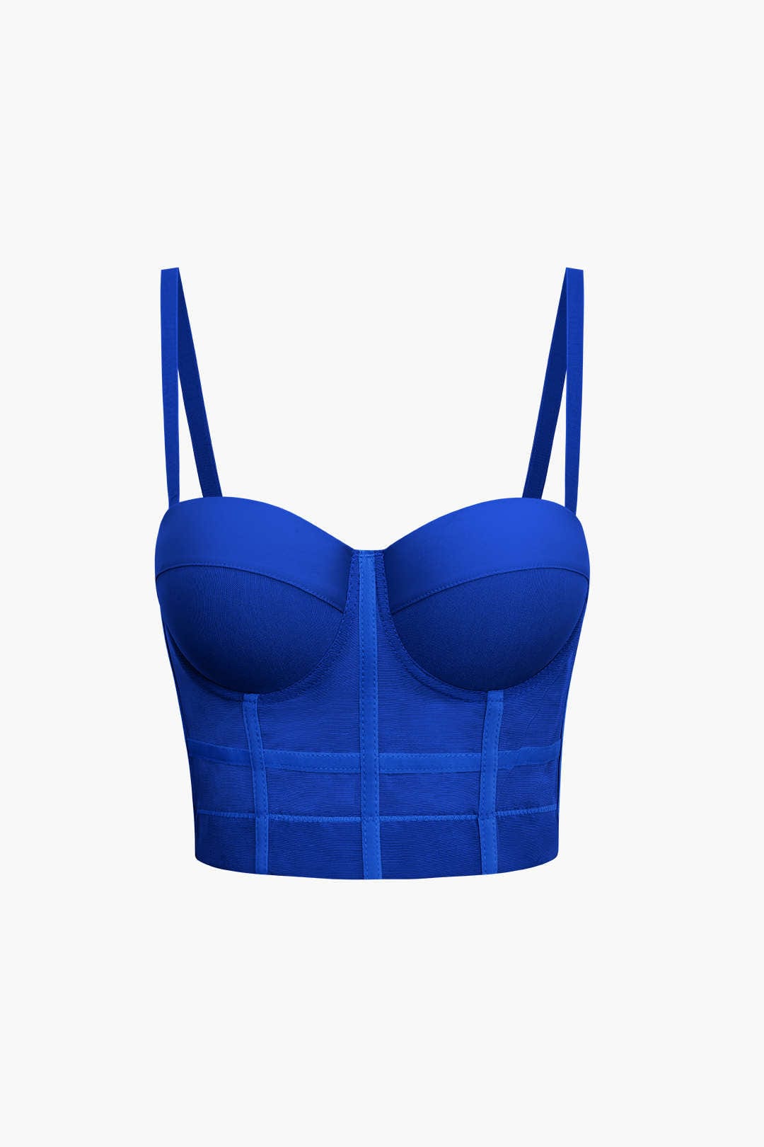 Valenzora | Figurbetontes Bustier-Top mit Bügelkörbchen und transparenter Mesh-Struktur