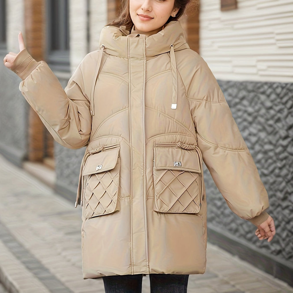 Valenzora | Stylische lässige lange Pufferjacke für Damen