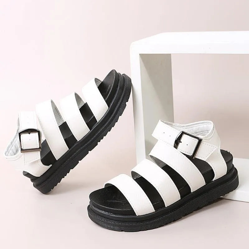 Valenzora | Sandals with buckle and platform with open toes