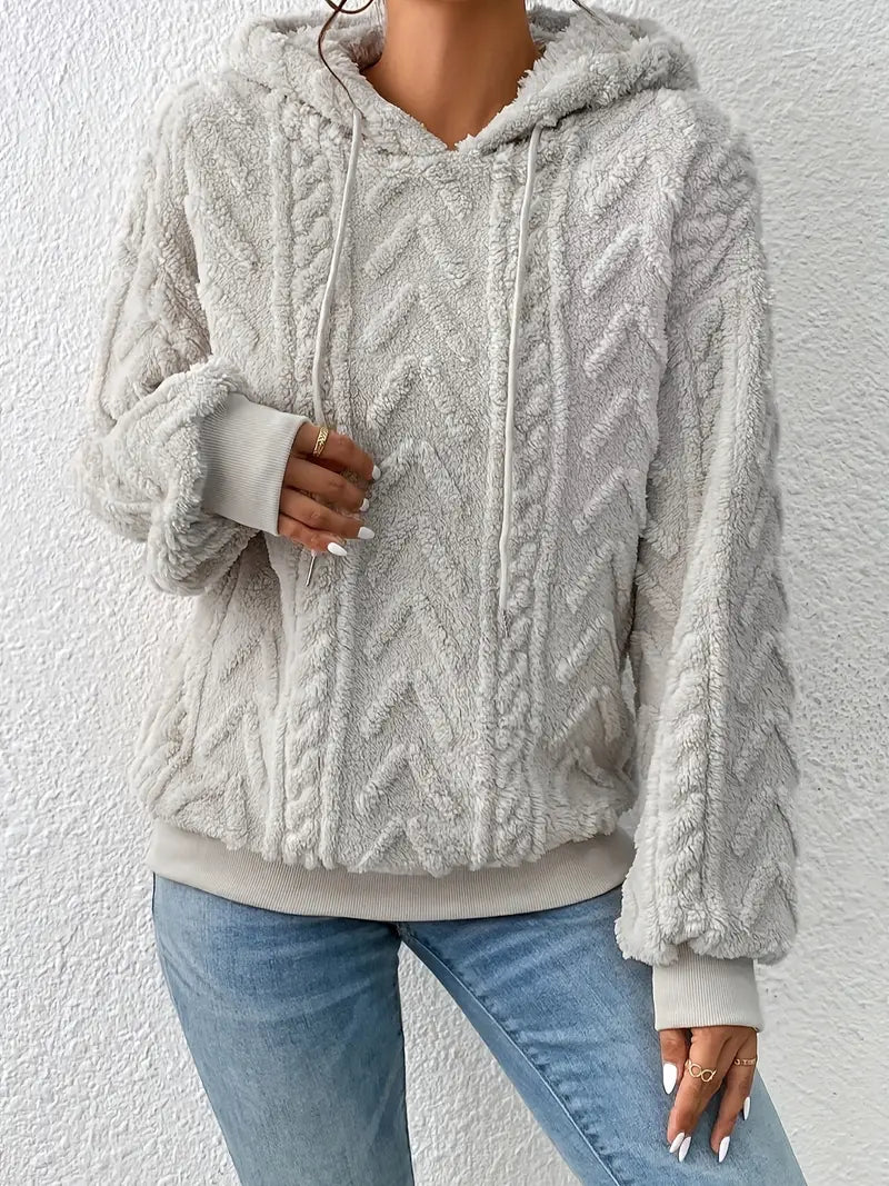 Valenzora Sweater | Stylish soft teddy fleece hoodie for women