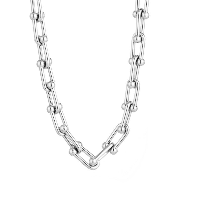 Valenzora | Necklace U-shaped lock thick chain