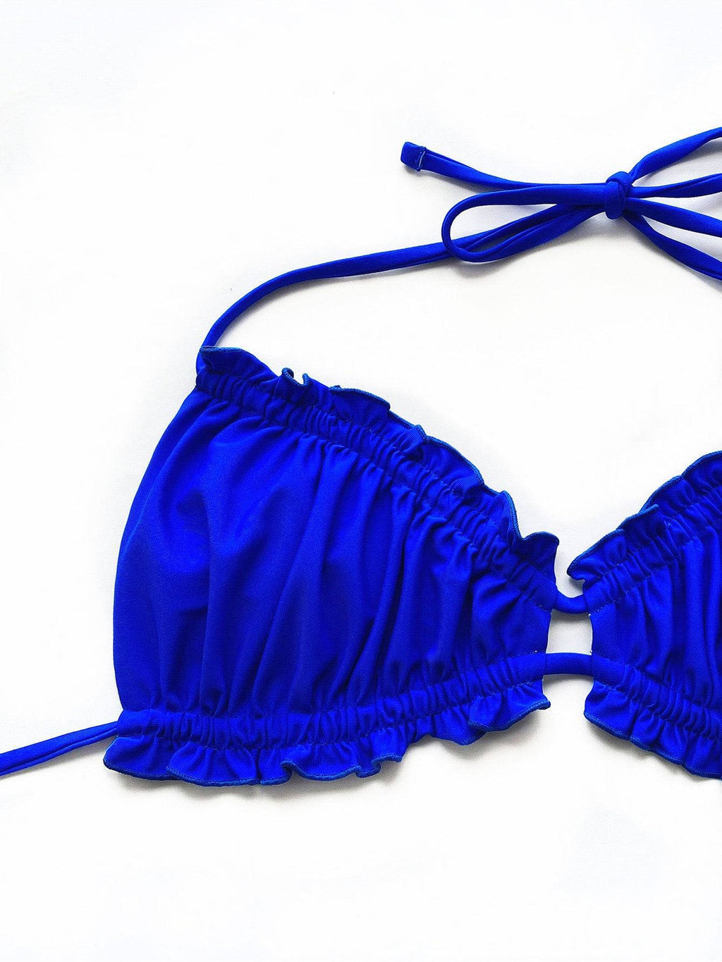 Valenzora | Ruffled halterneck bikini set