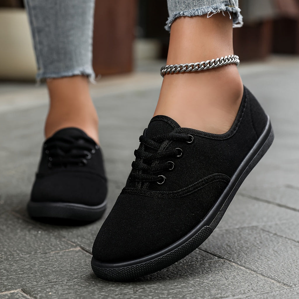 Valenzora | Bequeme Low-Top Canvas-Sneaker in Weiß