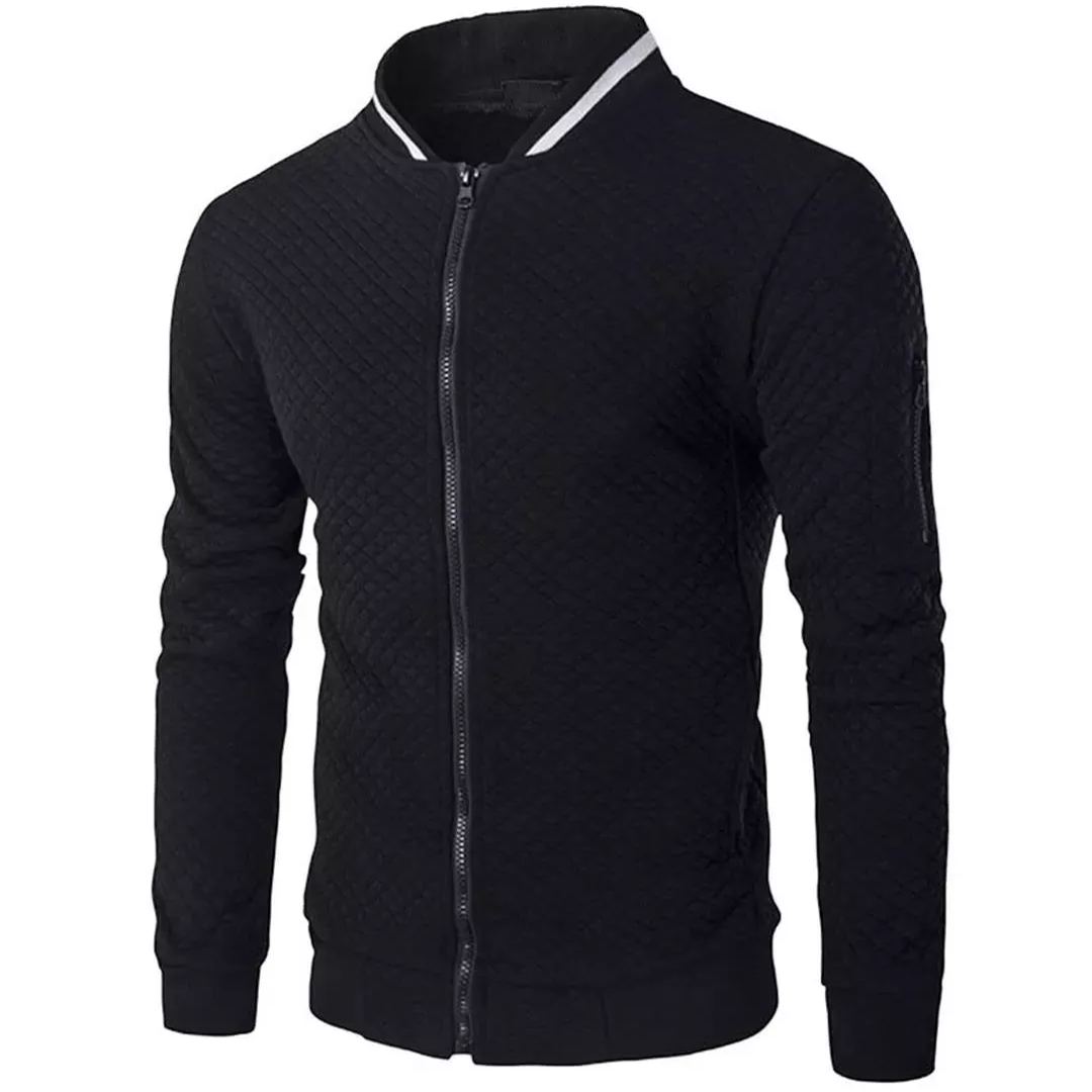 Valenzora | Jacquard Bomberjacke mit Reißverschluss