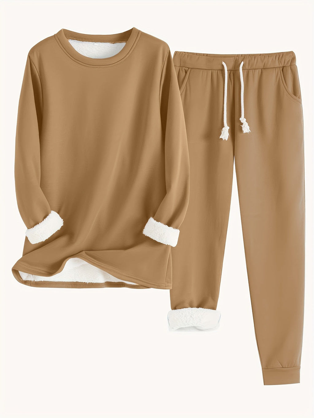 Valenzora | Stylisches Winter-Casual Thermo-Sweatshirt und Jogginghosen-Set für Damen