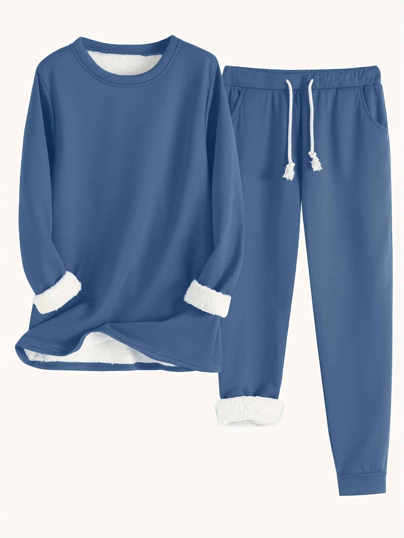 Valenzora | Stylisches Winter-Casual Thermo-Sweatshirt und Jogginghosen-Set für Damen