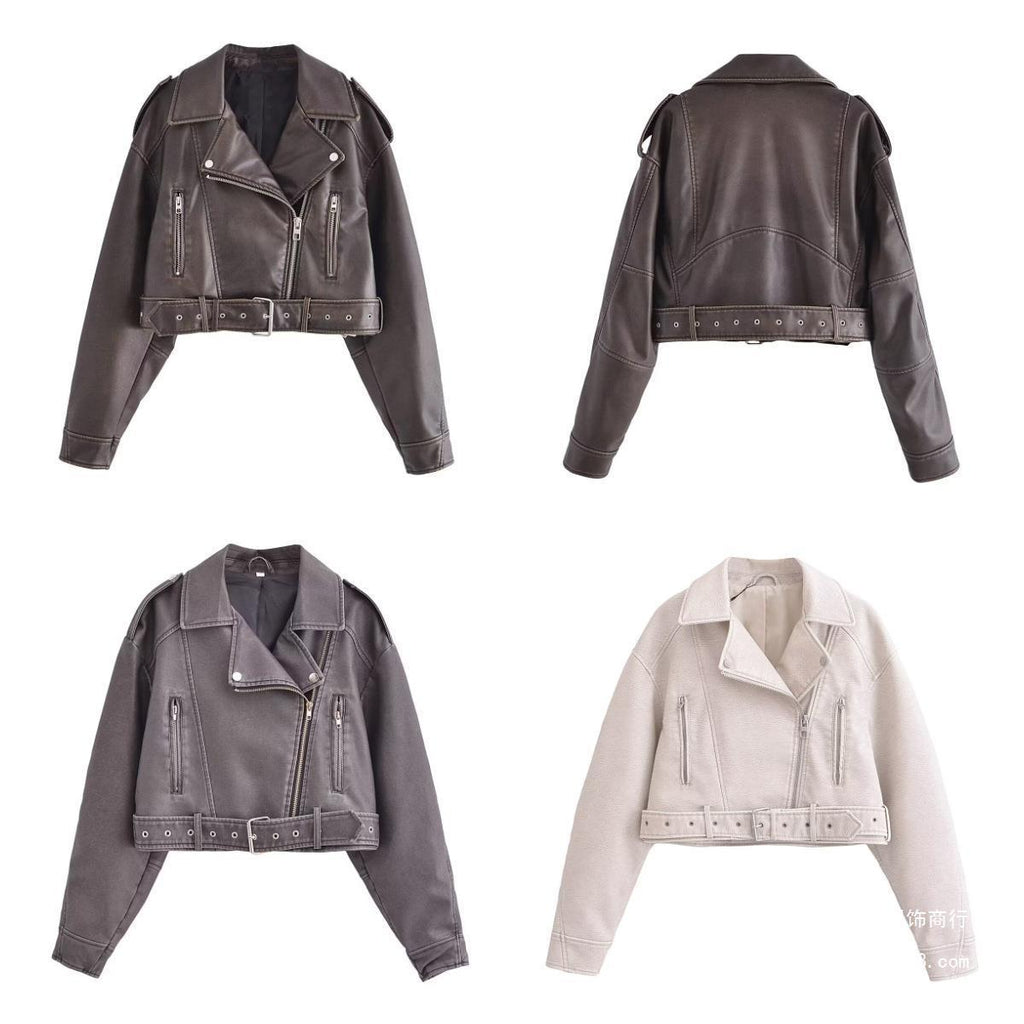 Valenzora | Washable, Gradient Leather Jacket for Women*