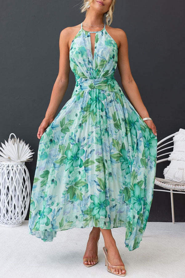 Dress with floral charm