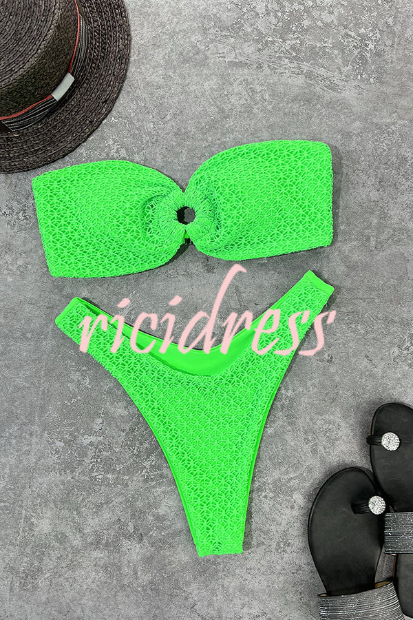 Valenzora bandeau bikini with a ring neckline