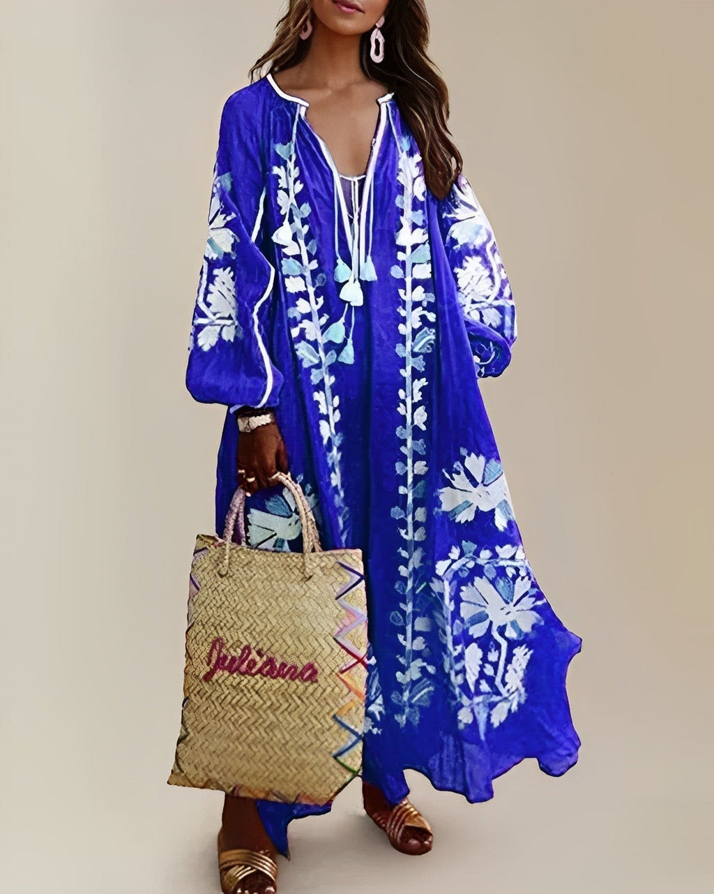 Valenzora | Retro Boho Weites Kleid