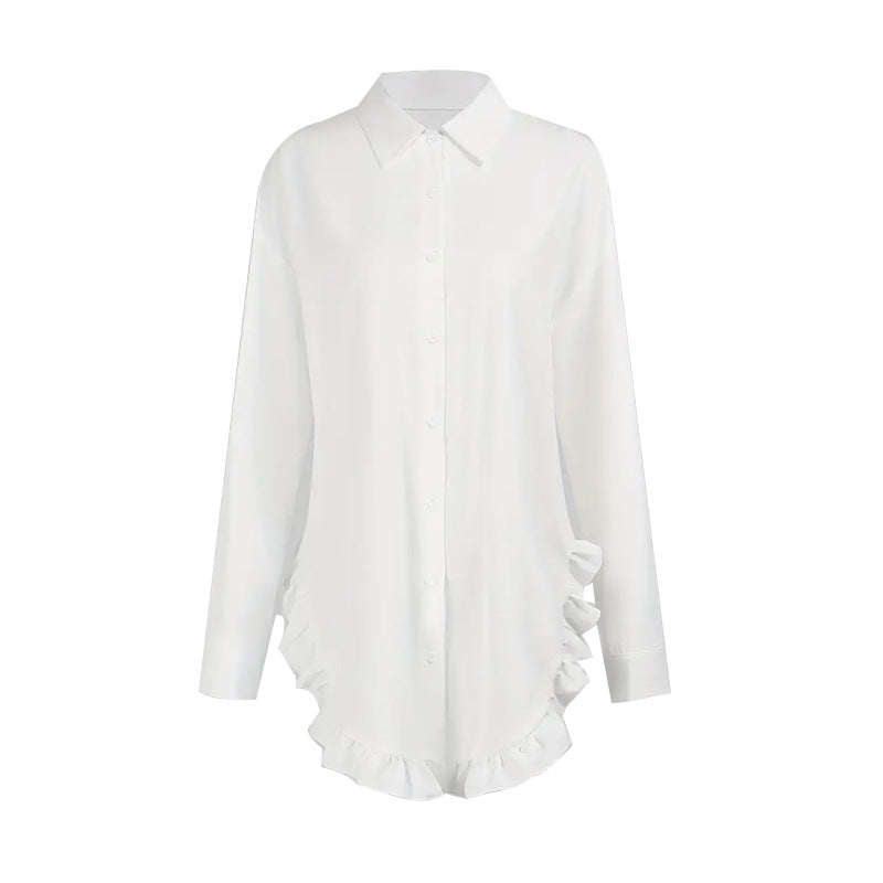Valenzora Damen-Shirt mit unregelmäßiger Spitze