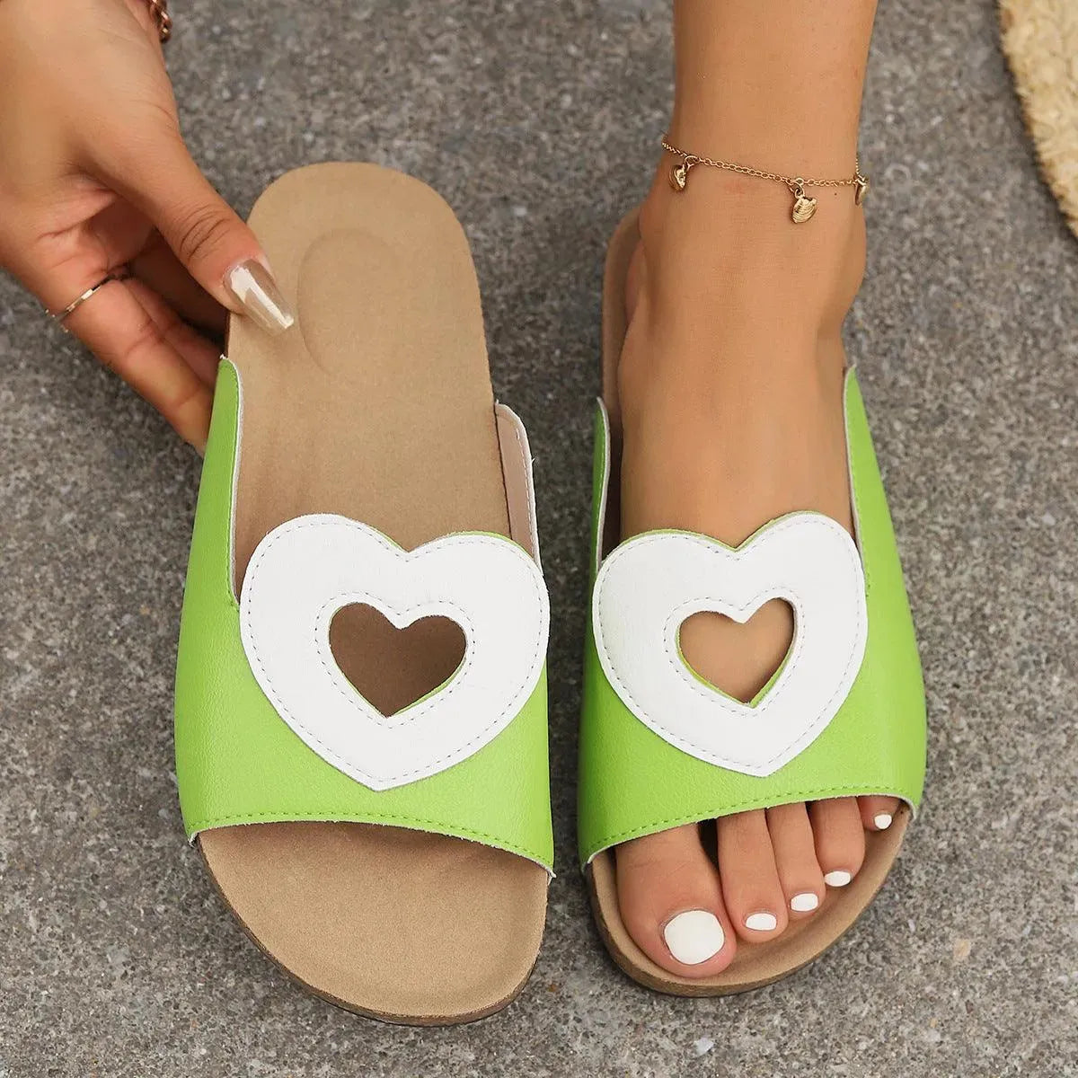 Valenzora | Sandals Love with Heart Shape Design