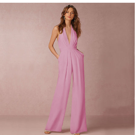 Valenzora | Sleeveless Halterneck Jumpsuit