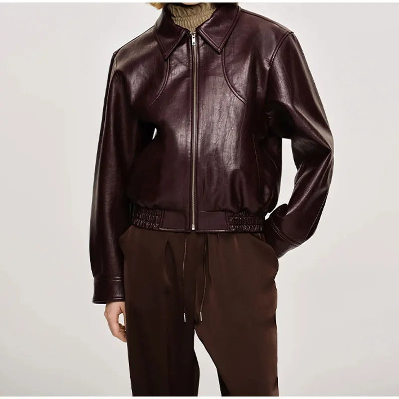 Valenzora | Klassische burgunderrote Jacke