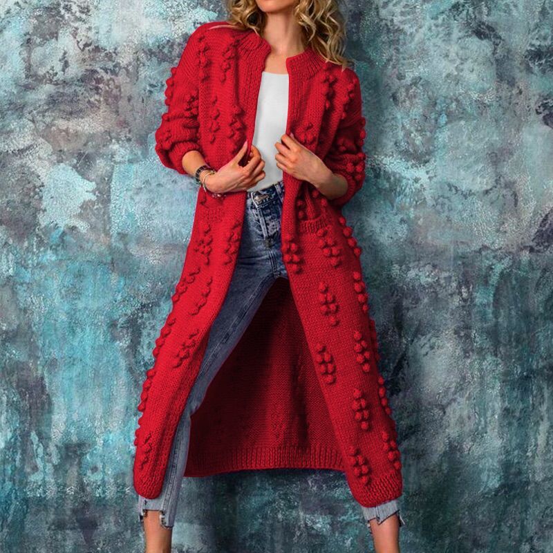 Valenzora Wave Long Knit Coat