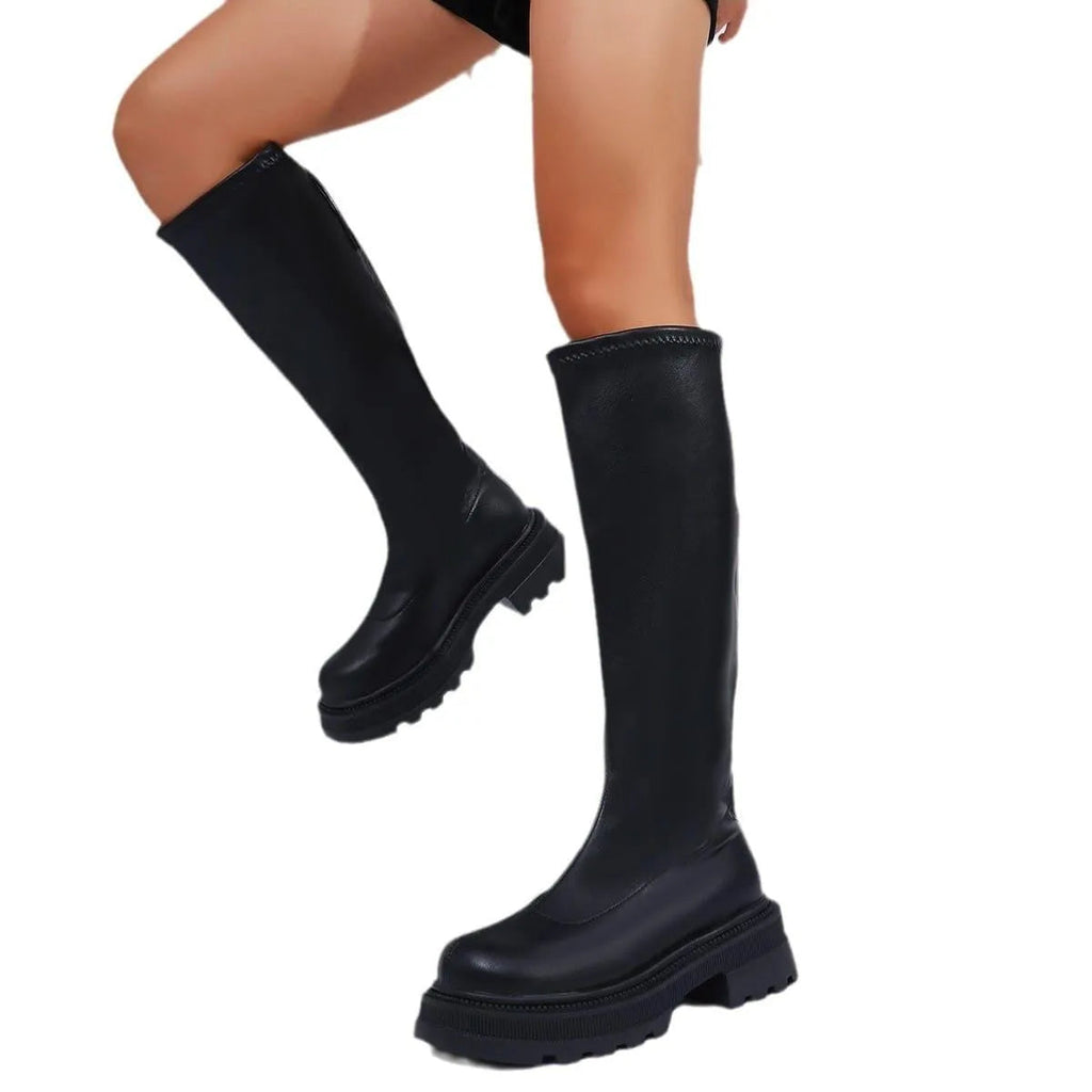 Valenzora | Long ladies lace-up boots casual