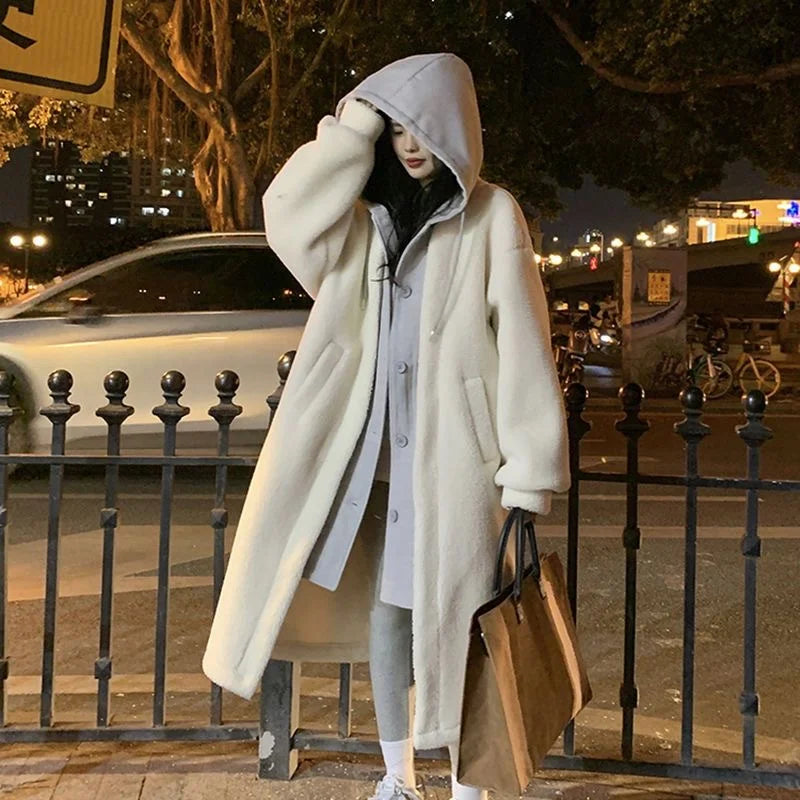 Valenzora - Women's Color-Block Teddy Coat