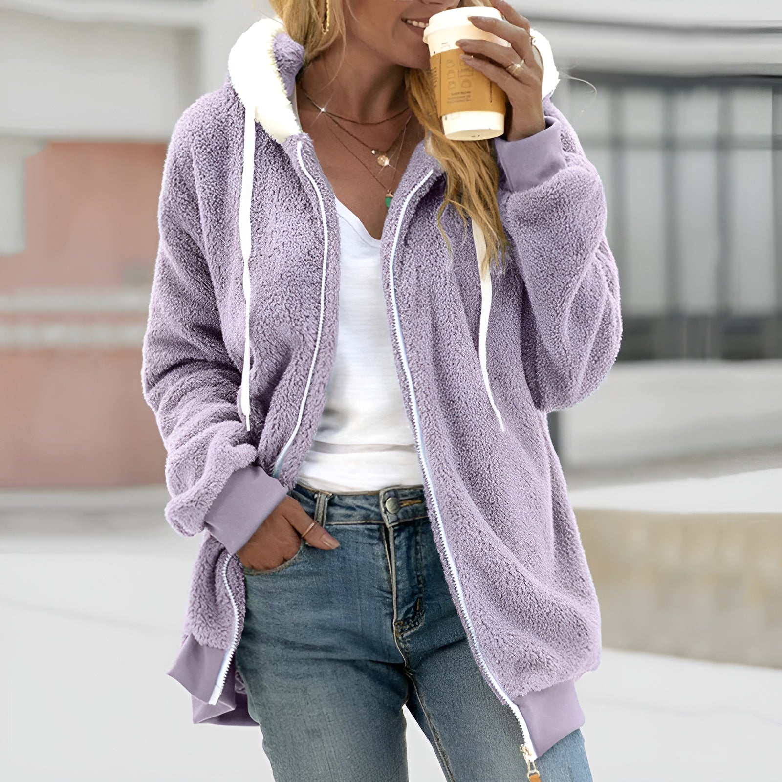Valenzora | Comfortable super-soft fleece jacket with hood