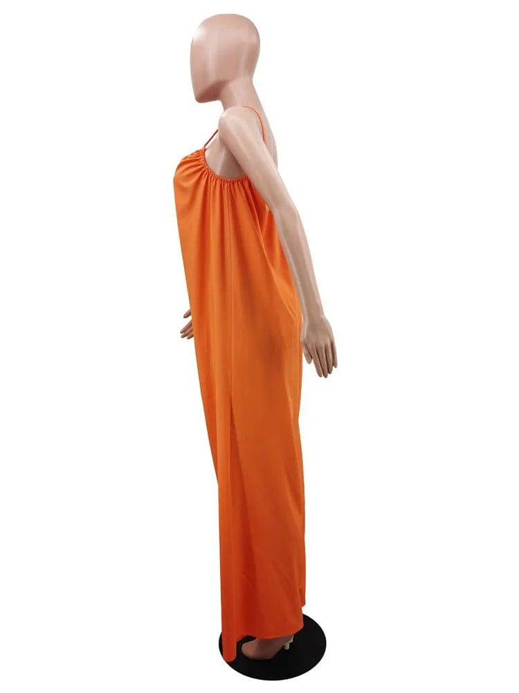 Camisole jumpsuit with wide legs