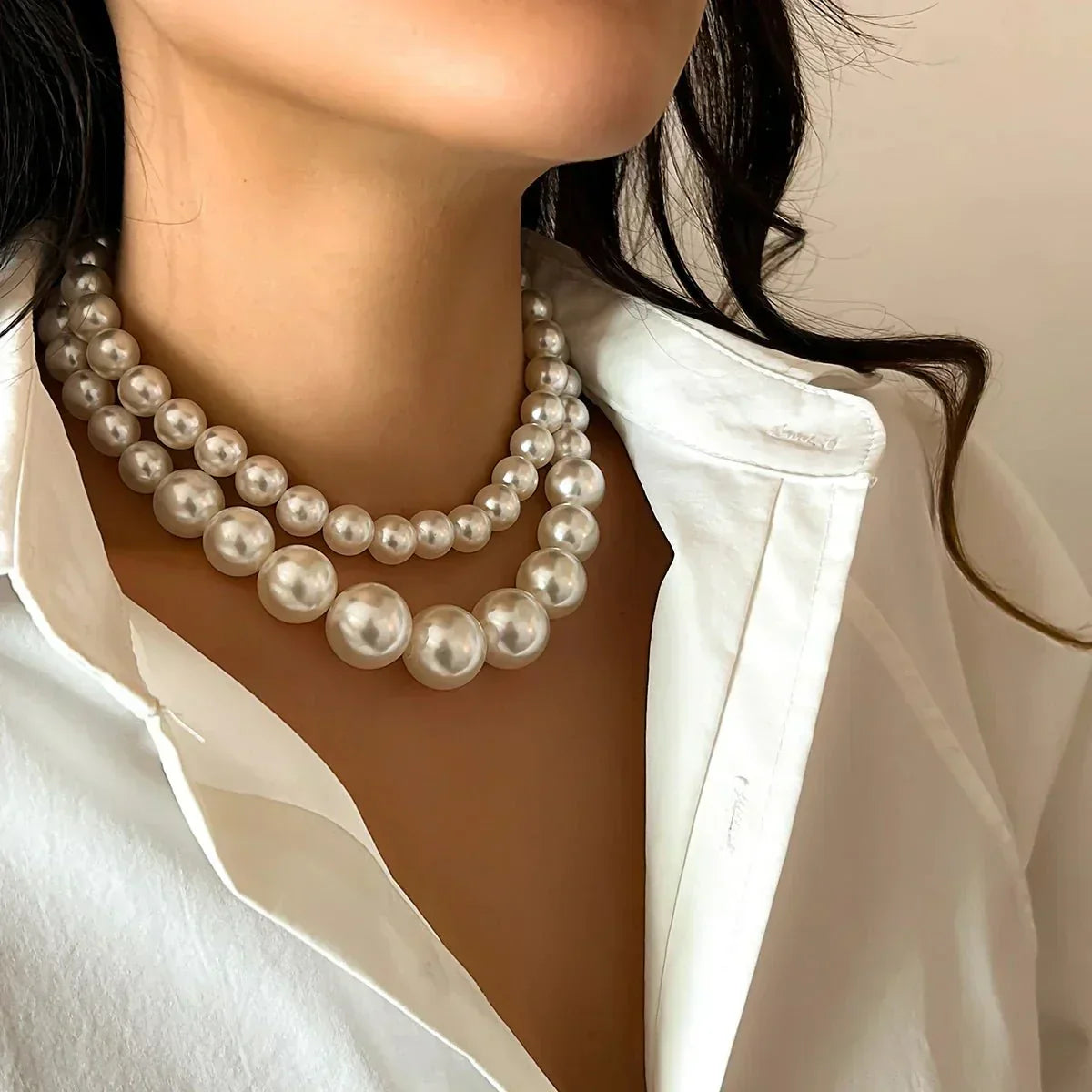 Valenzora | Embellished Double Layer Necklace Set for Women