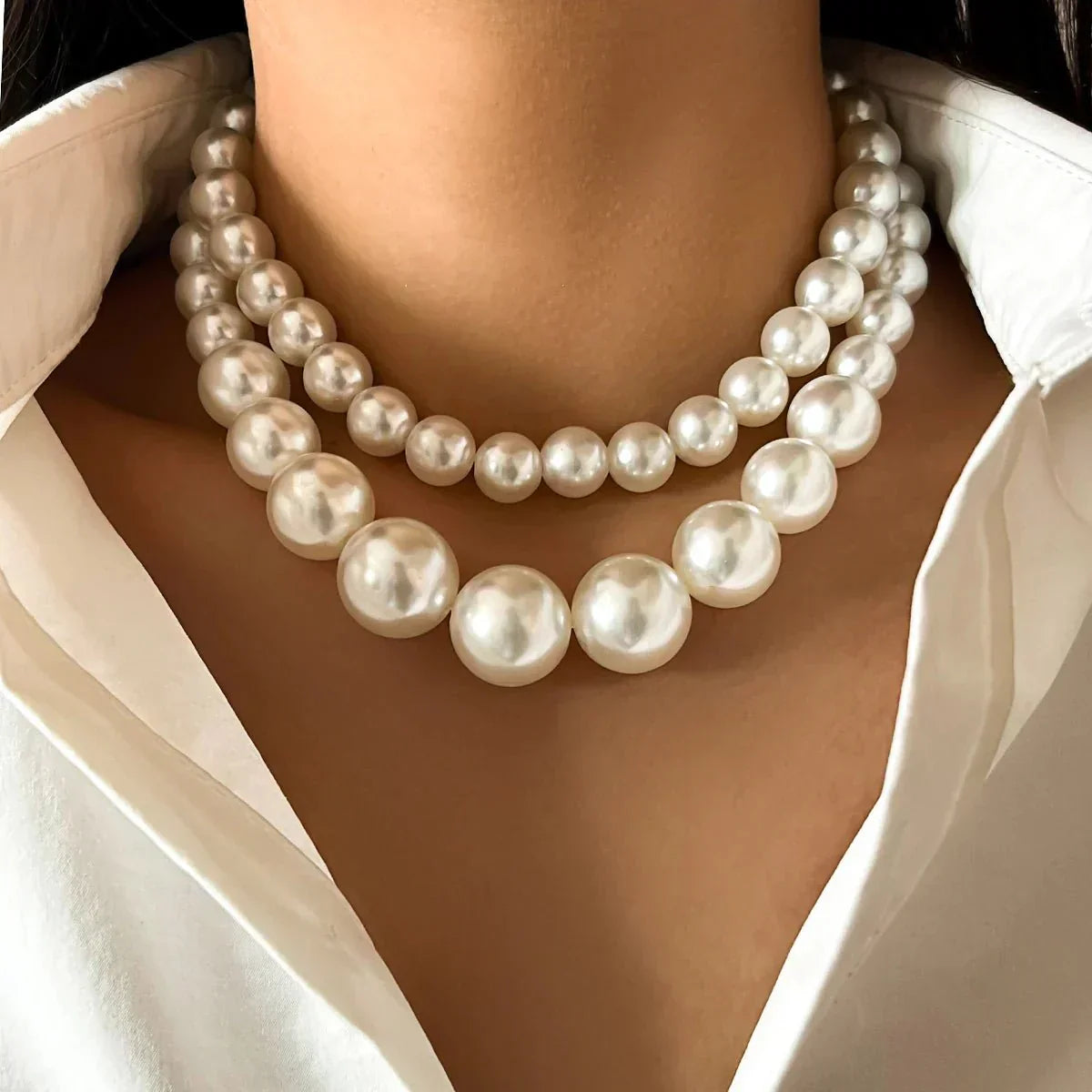 Valenzora | Embellished Double Layer Necklace Set for Women