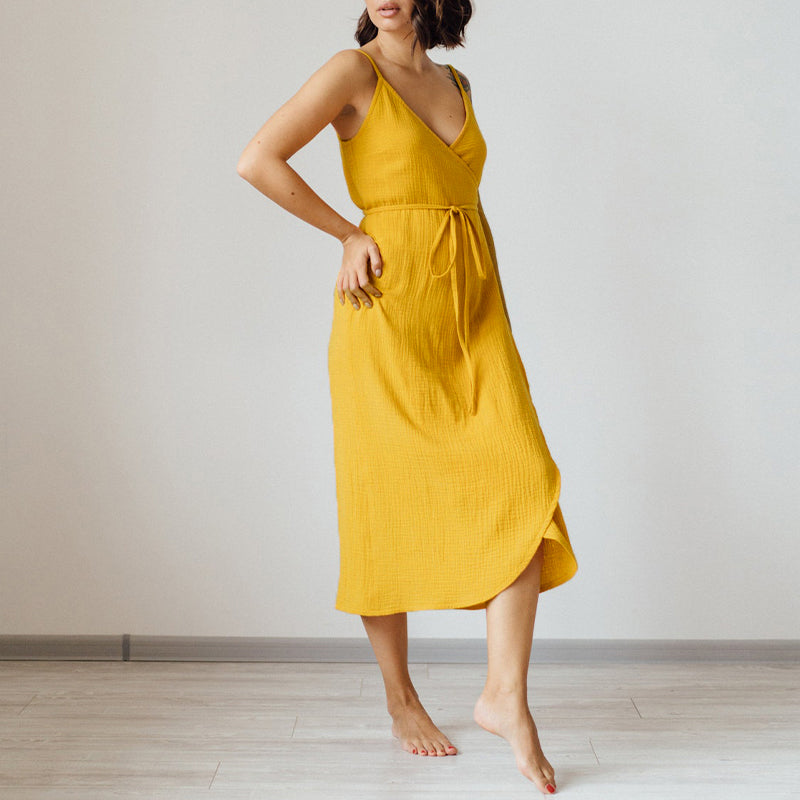 Valenzora | Stylish V-neck sleeveless dress for women