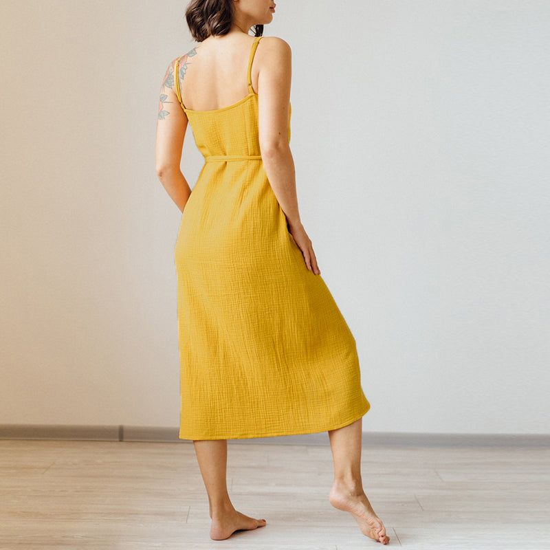 Valenzora | Stylish V-neck sleeveless dress for women