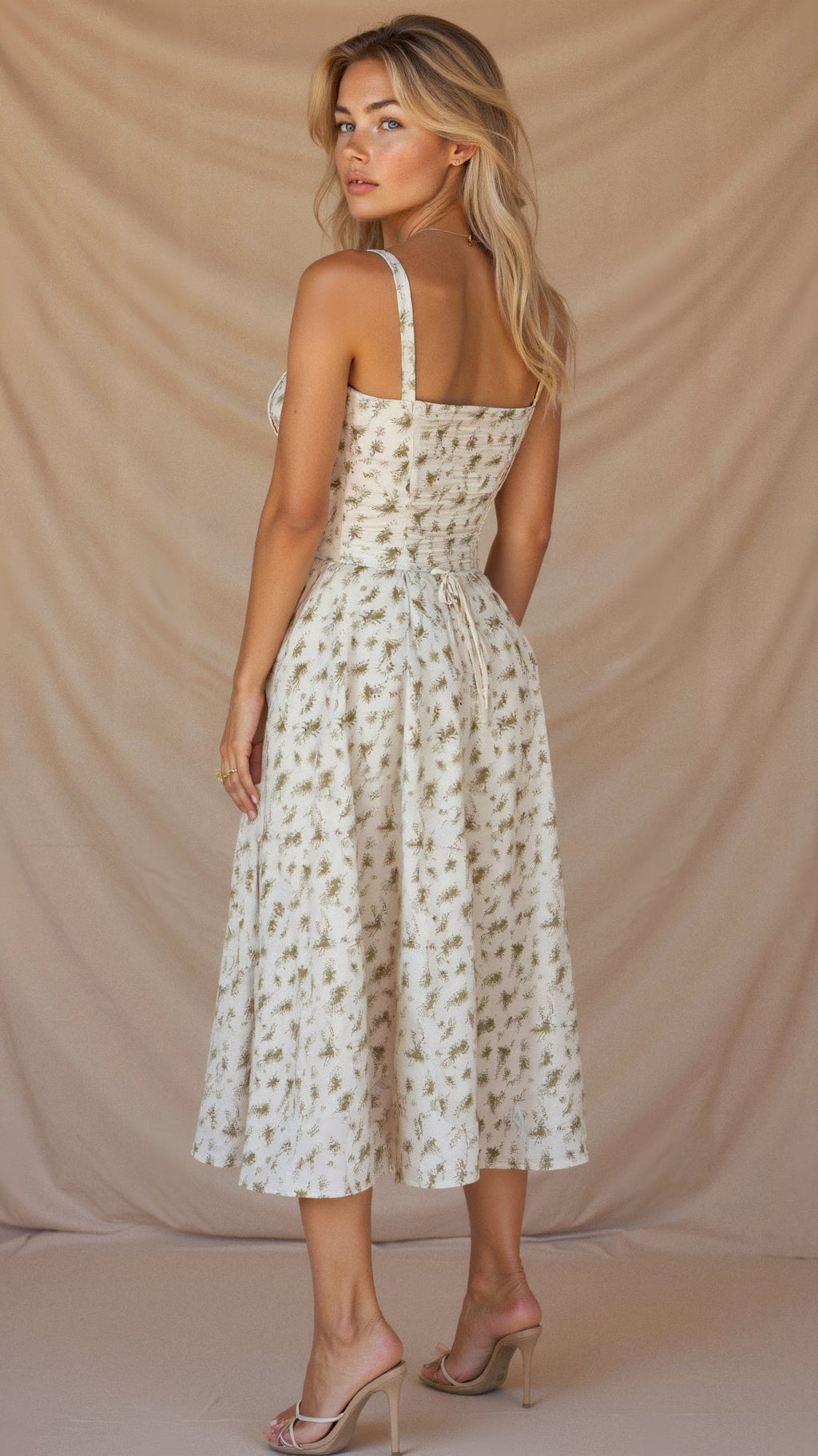 Valenzora | Summery Midi Dress with Straps & Slit - Airy, Elegant & Perfect for Warm Days