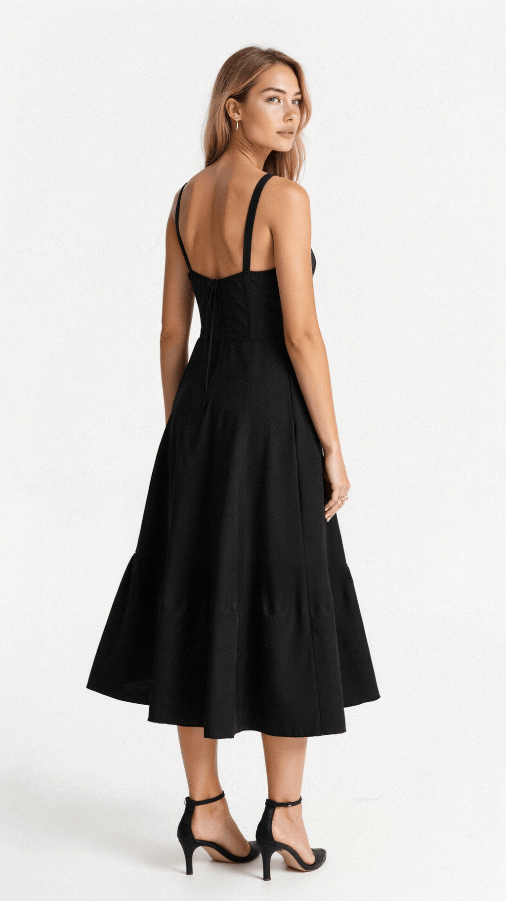 Valenzora | Summery Midi Dress with Straps & Slit - Airy, Elegant & Perfect for Warm Days
