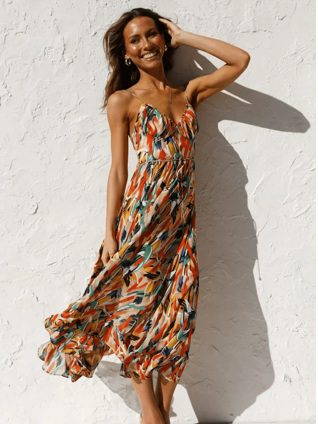 Serena™ - Colorful Midi Dress