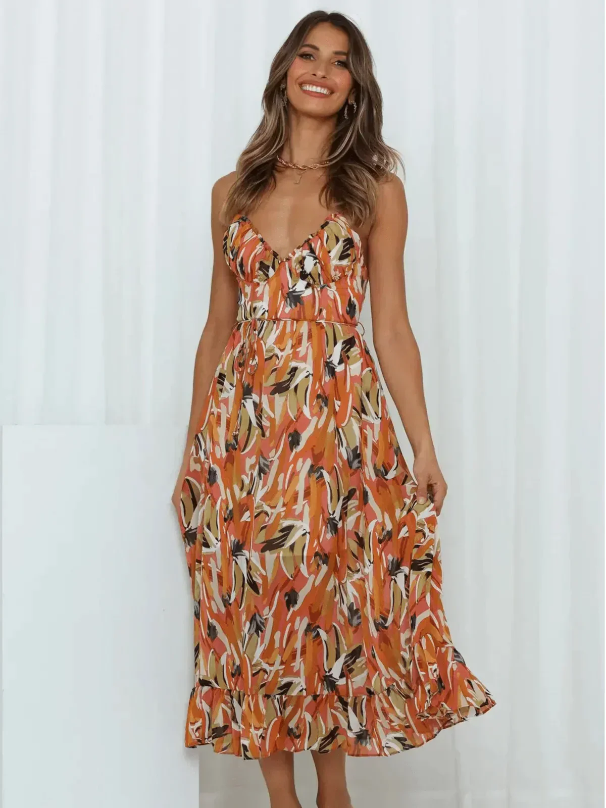 Serena™ - Colorful Midi Dress