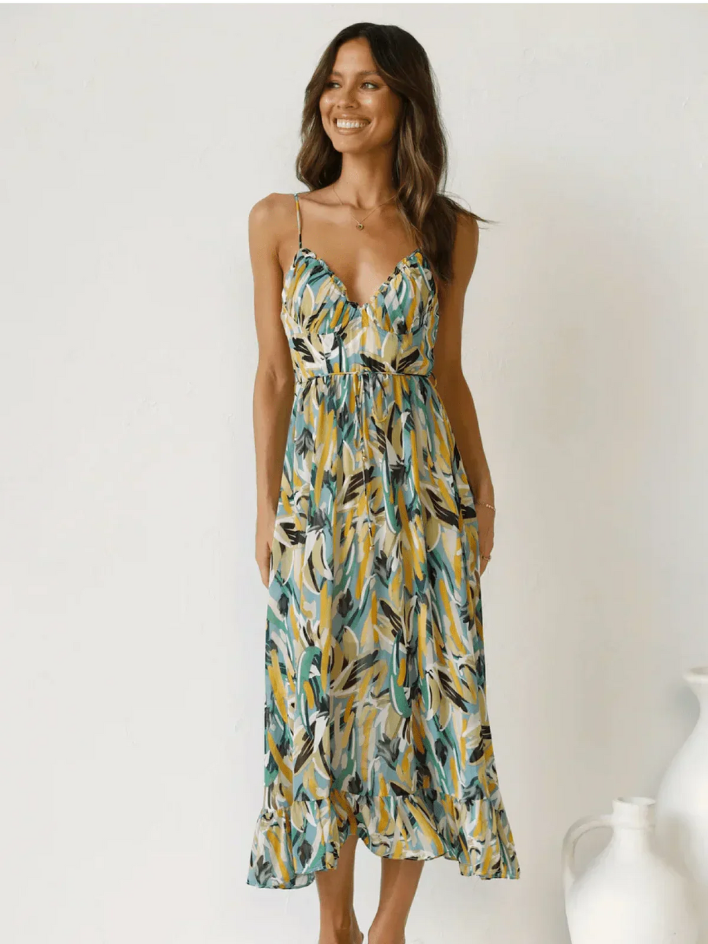 Serena™ - Colorful Midi Dress