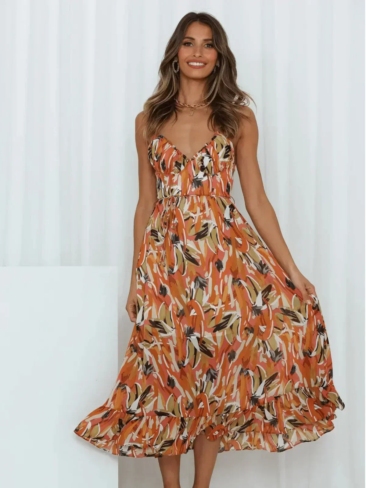 Serena™ - Colorful Midi Dress