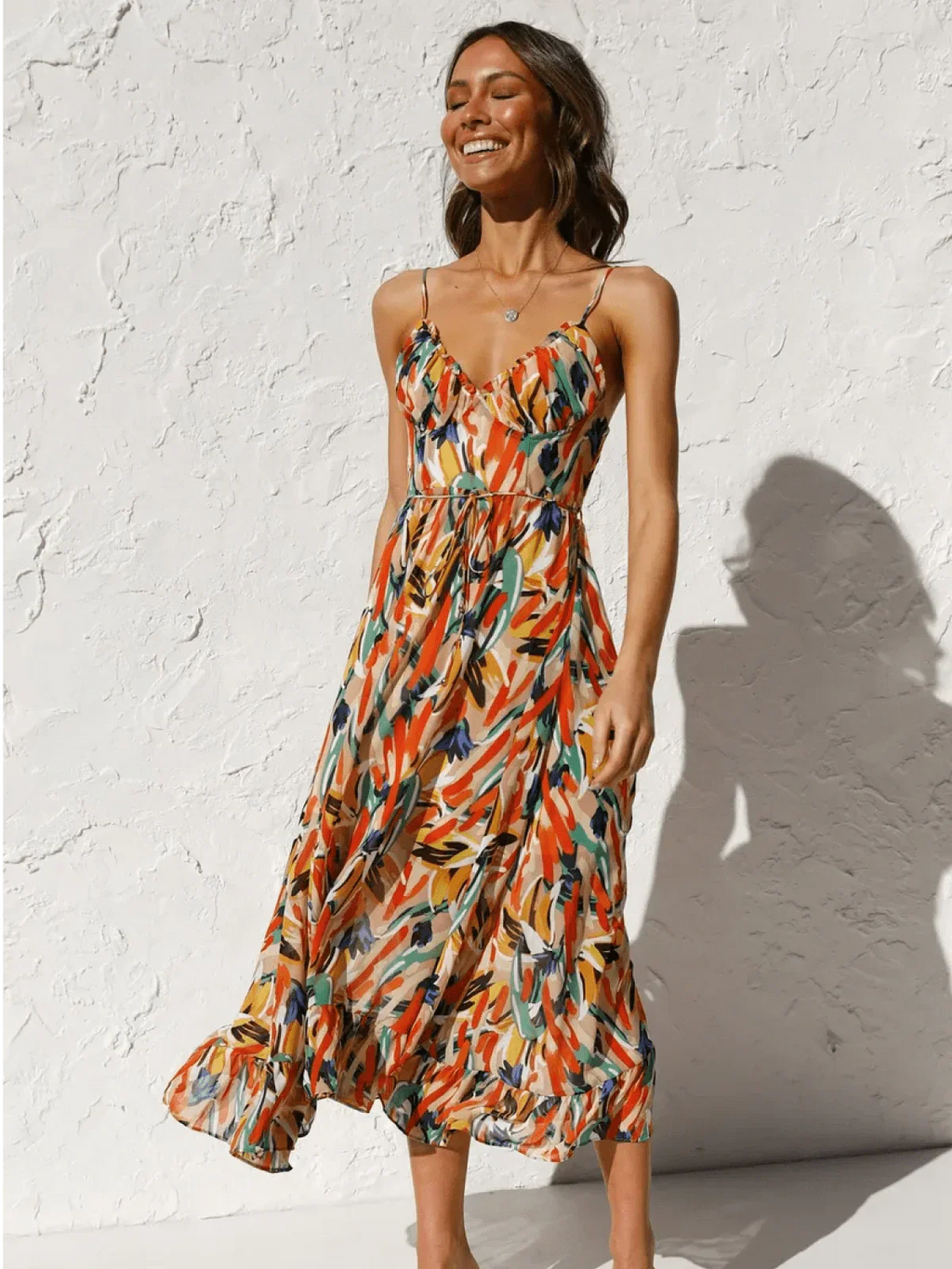 Serena™ - Colorful Midi Dress
