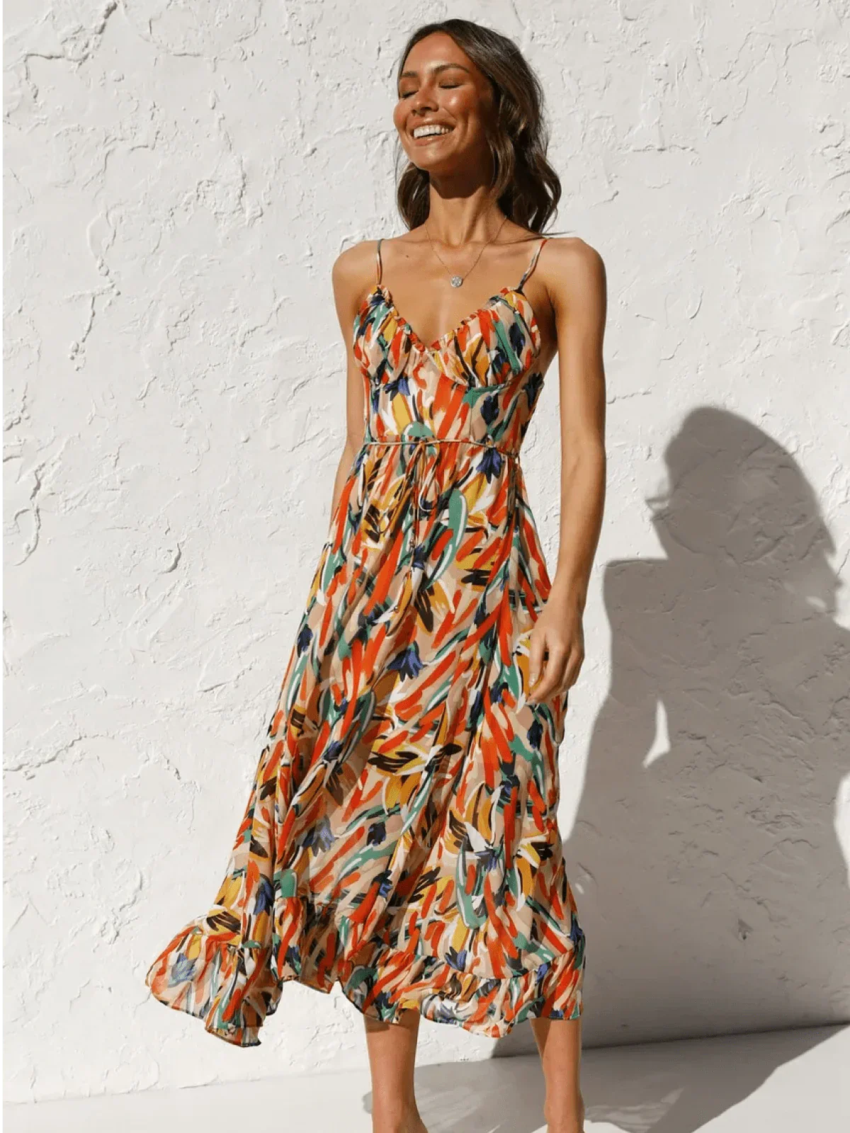 Serena™ - Colorful Midi Dress