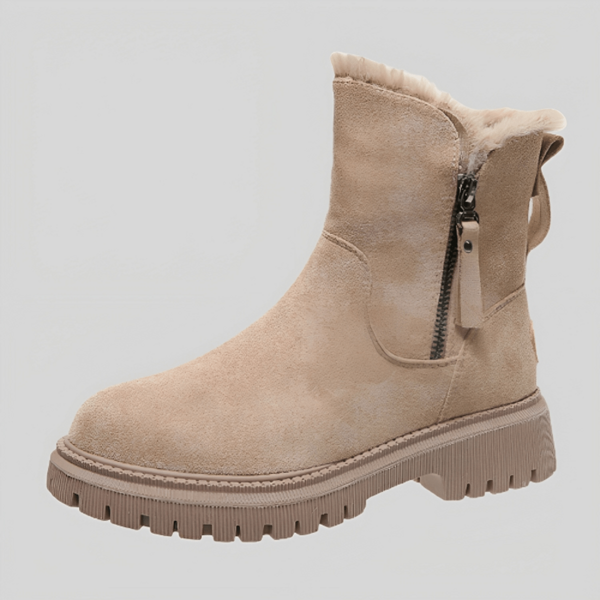Valenzora | Warm knee-high boots - plush winter shoes