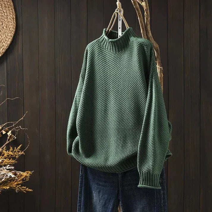 Women's knitted turtleneck sweater