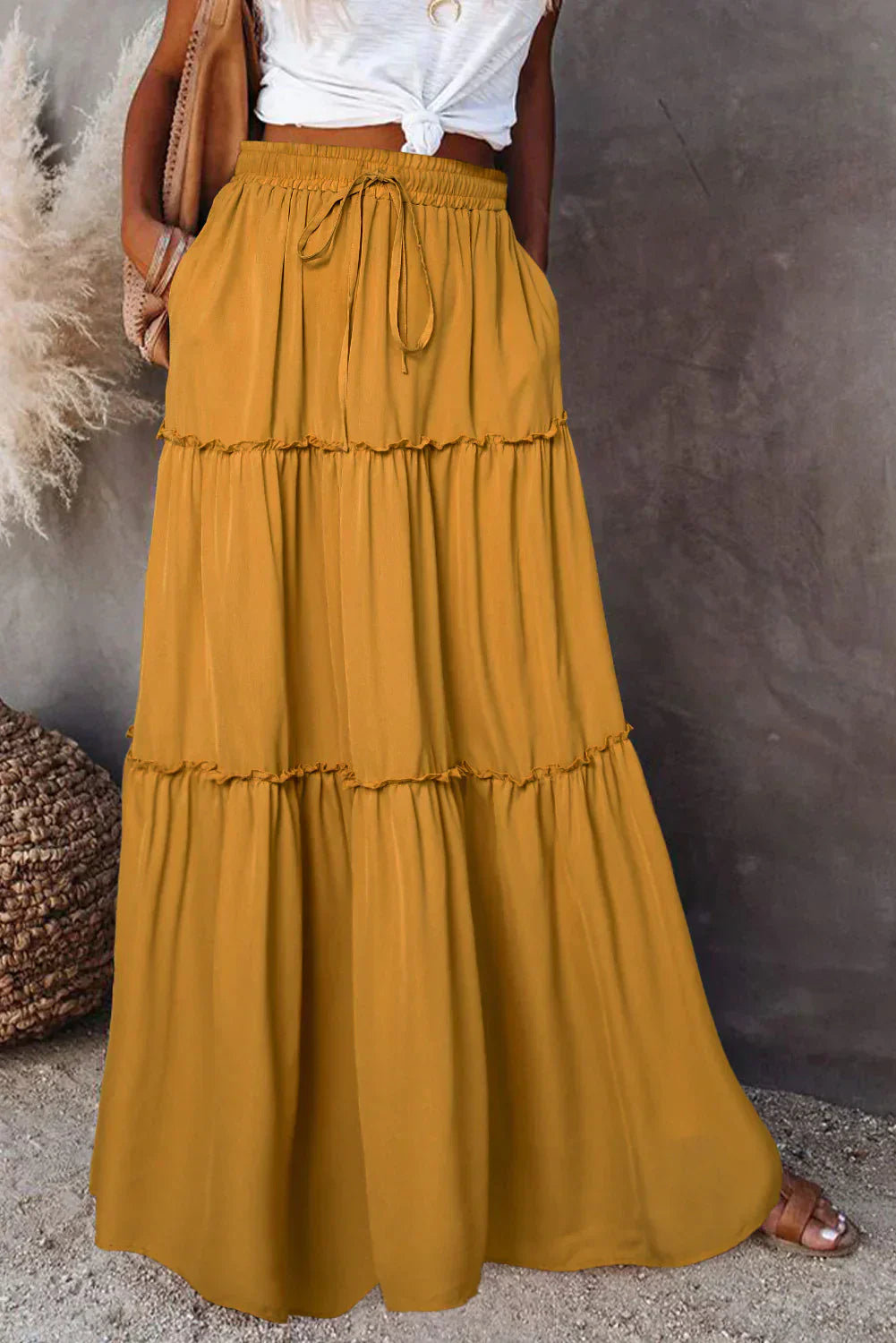 Valenzora | High-waisted boho-style skirt