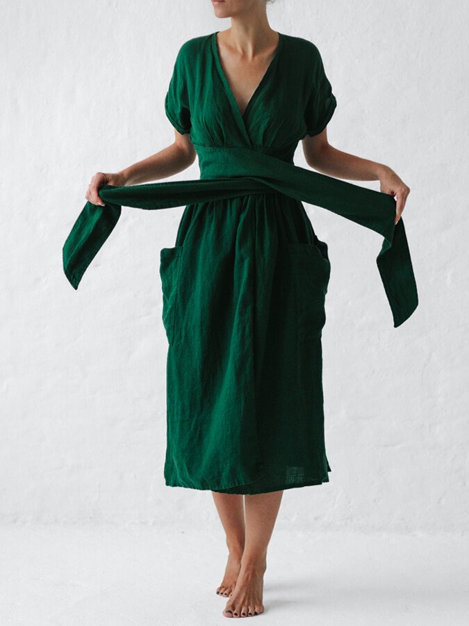 Valenzora | Fließendes Leinenkleid