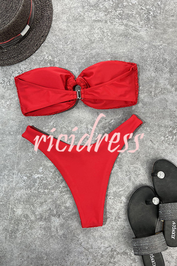 Valenzora bandeau bikini with a ring neckline