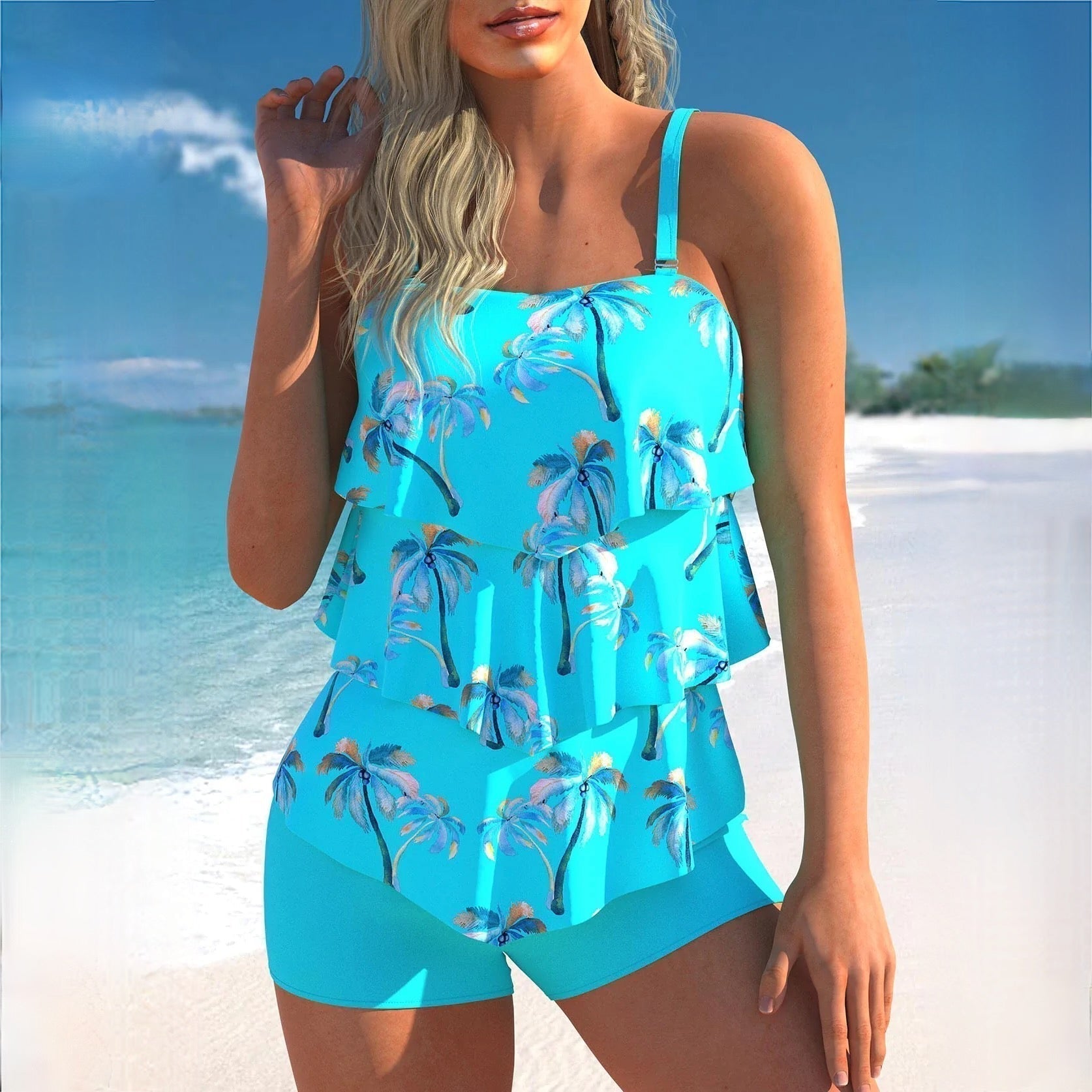 Valenzora | Stylischer blauer Tankini