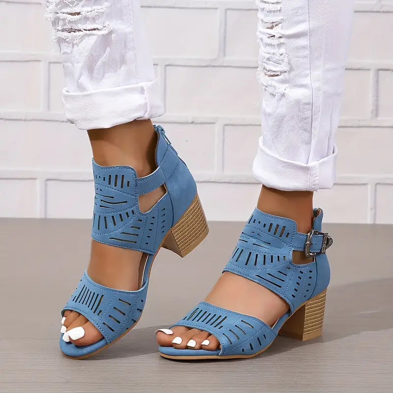 Valenzora | Damen-Sandalen mit klobigem Absatz