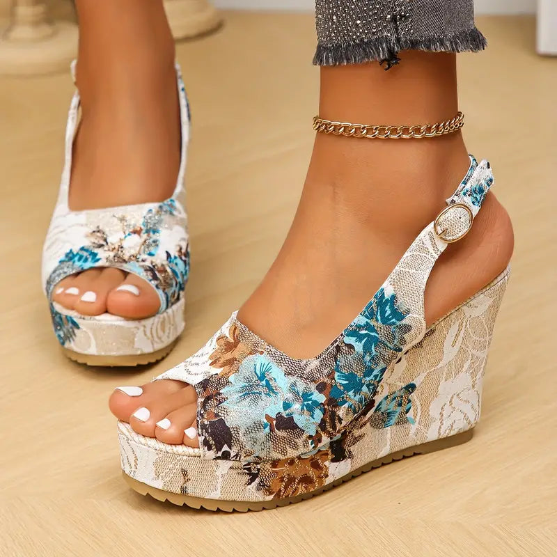 Valenzora | Vintage Floral Sandals for Women