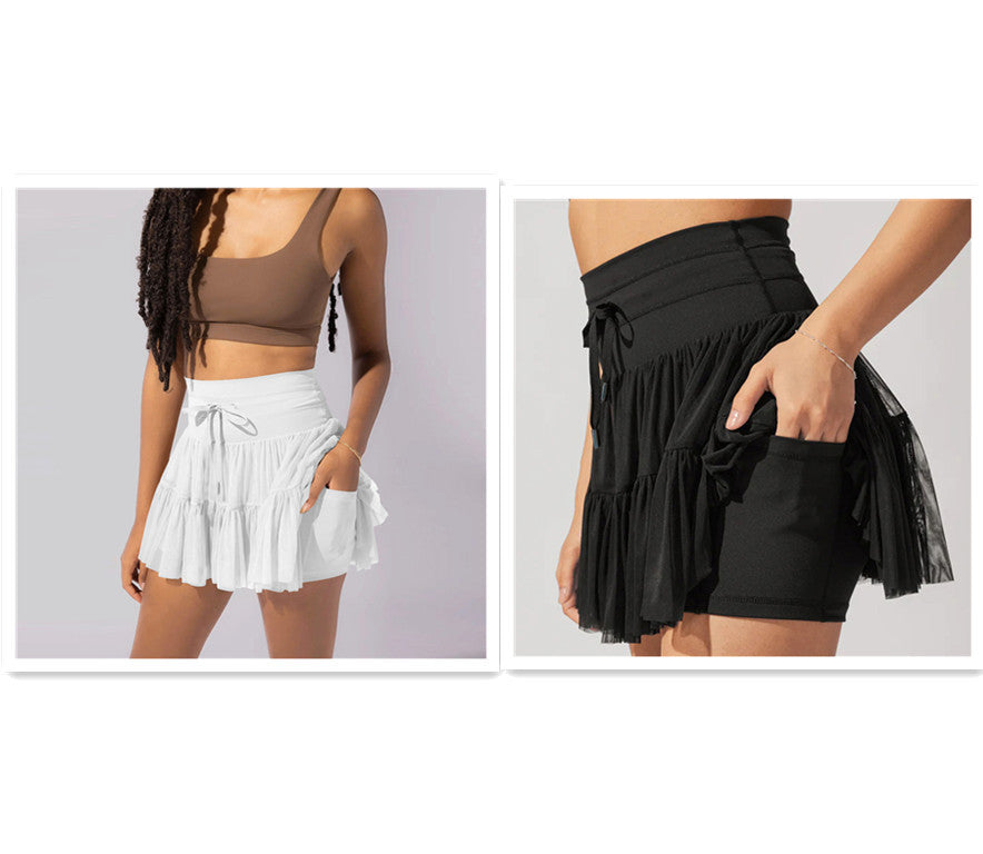 Valenzora | High-waisted mini skirt with safety shorts