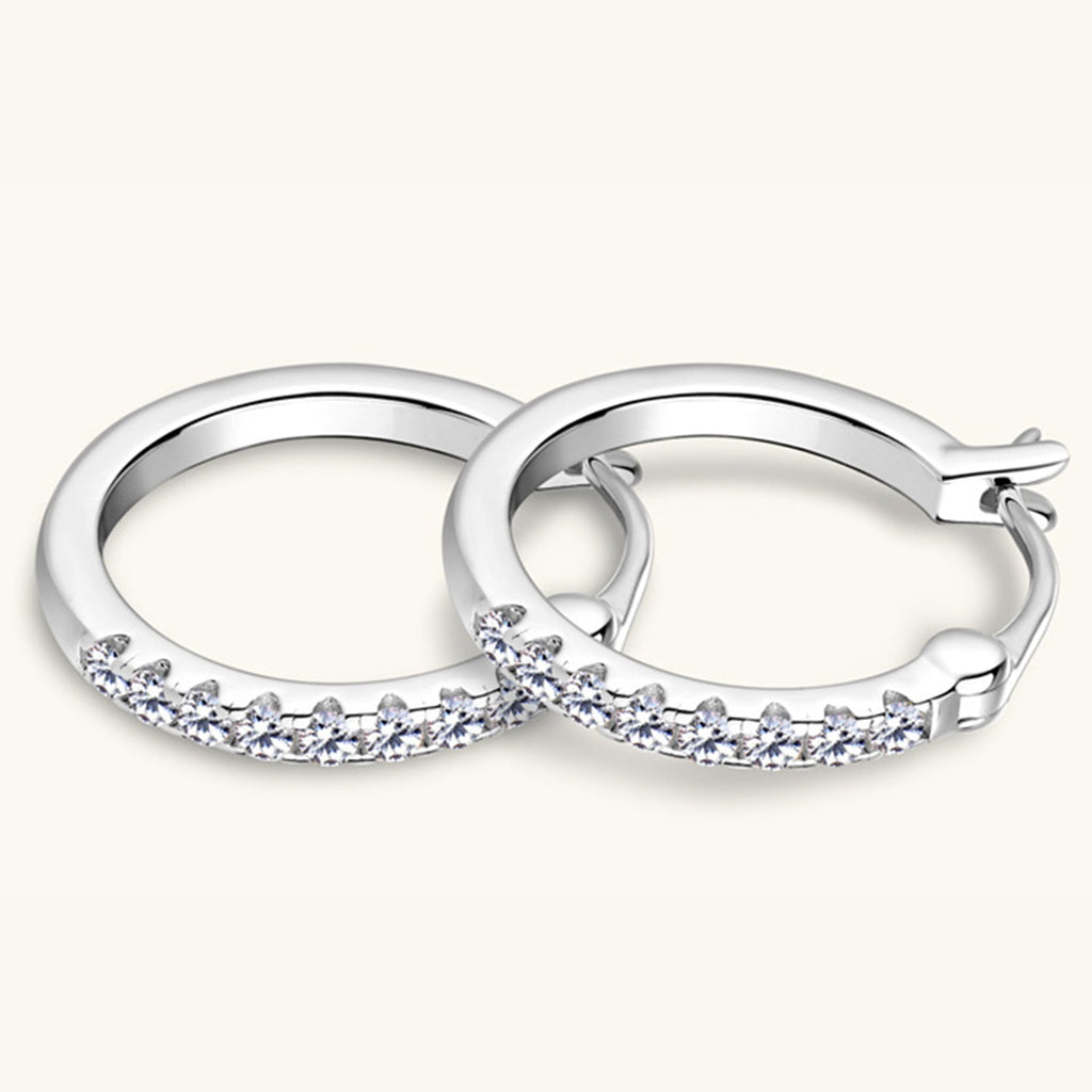 Valenzora | 925er Sterlingsilber Moissanit Huggie Ohrringe