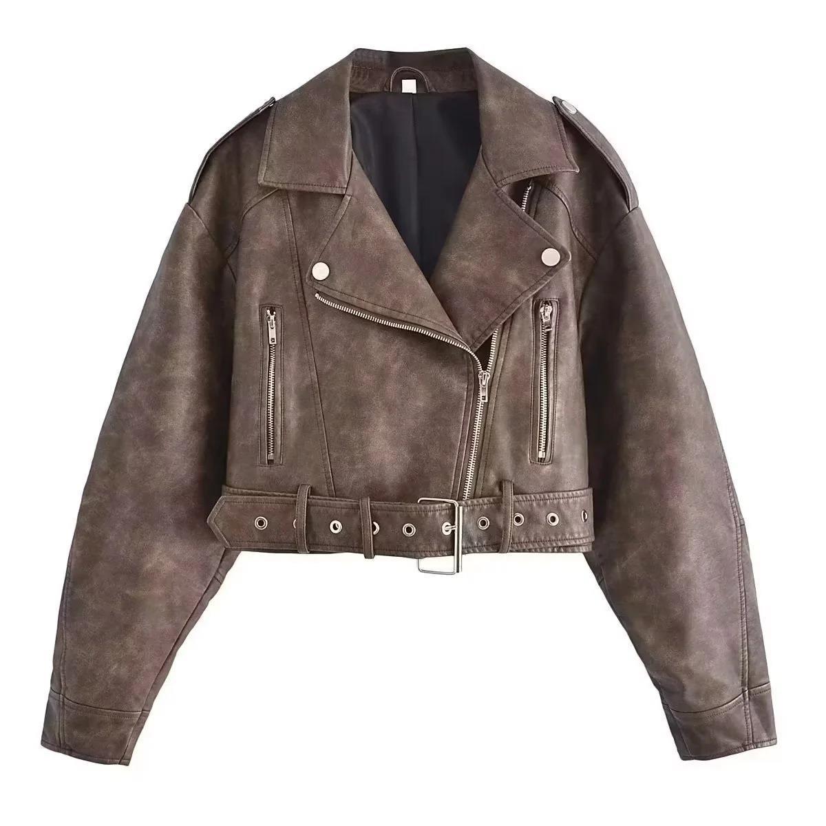 Valenzora | Waschbare Übergangs-Lederjacke für Damen*