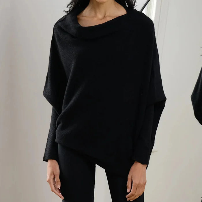 Valenzora | Asymmetrisch drapierter Pullover